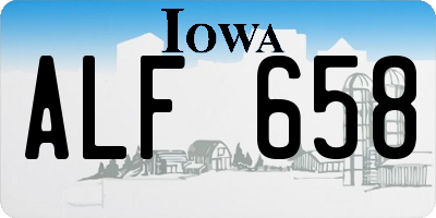 IA license plate ALF658