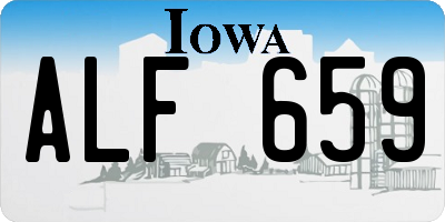 IA license plate ALF659