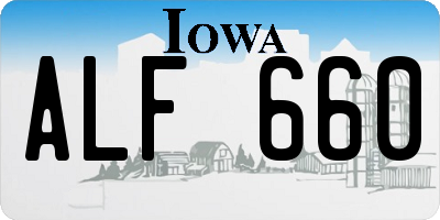 IA license plate ALF660