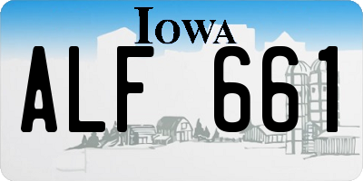 IA license plate ALF661