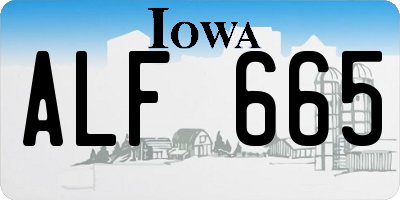 IA license plate ALF665