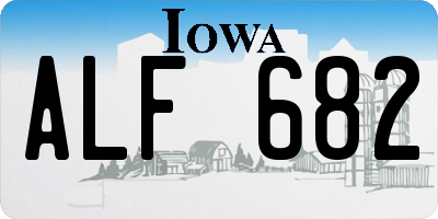 IA license plate ALF682