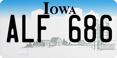 IA license plate ALF686