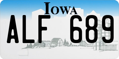 IA license plate ALF689