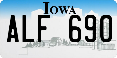 IA license plate ALF690