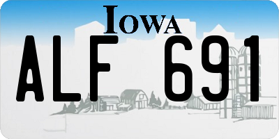 IA license plate ALF691