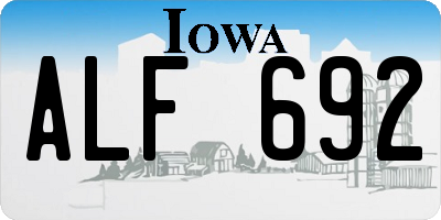 IA license plate ALF692