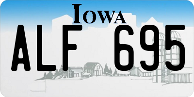 IA license plate ALF695