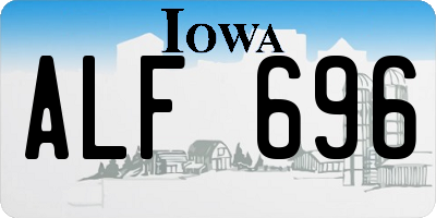 IA license plate ALF696