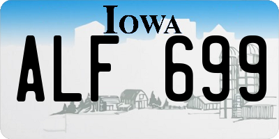 IA license plate ALF699