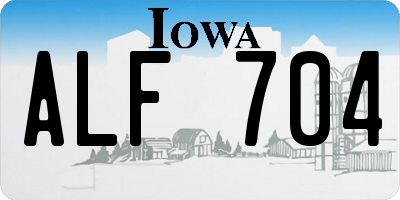 IA license plate ALF704