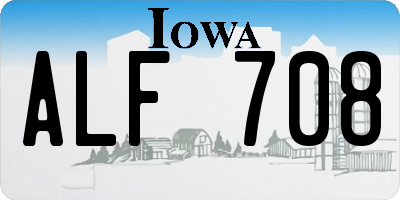 IA license plate ALF708