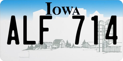 IA license plate ALF714