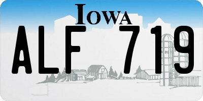 IA license plate ALF719