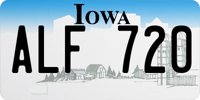 IA license plate ALF720