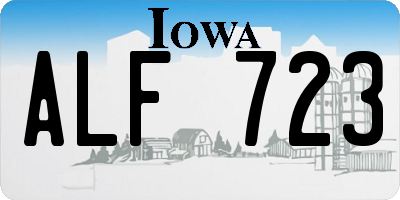 IA license plate ALF723