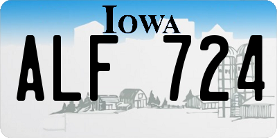 IA license plate ALF724
