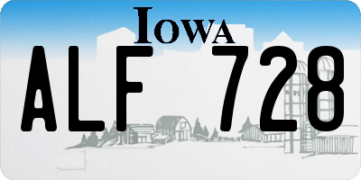 IA license plate ALF728