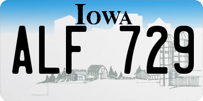 IA license plate ALF729