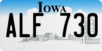 IA license plate ALF730