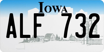 IA license plate ALF732