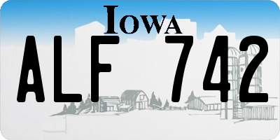 IA license plate ALF742