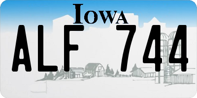 IA license plate ALF744