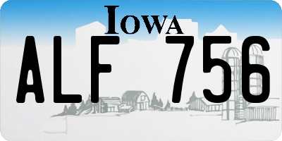 IA license plate ALF756