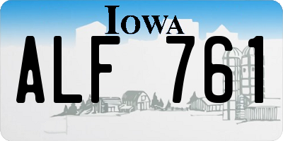 IA license plate ALF761