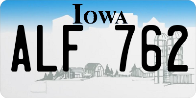 IA license plate ALF762