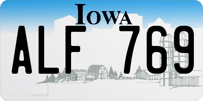 IA license plate ALF769