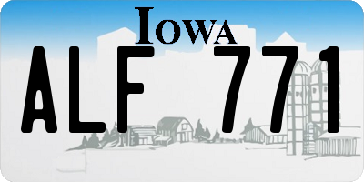 IA license plate ALF771