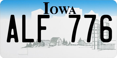 IA license plate ALF776