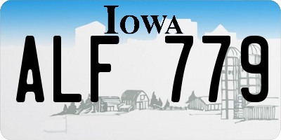 IA license plate ALF779