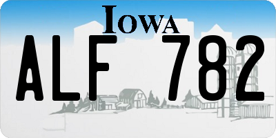 IA license plate ALF782