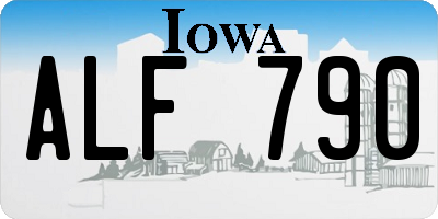 IA license plate ALF790