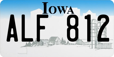 IA license plate ALF812