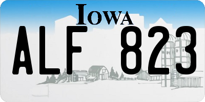 IA license plate ALF823
