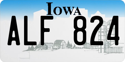 IA license plate ALF824