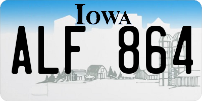 IA license plate ALF864