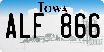 IA license plate ALF866