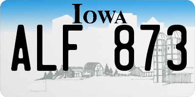 IA license plate ALF873