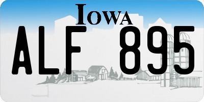 IA license plate ALF895