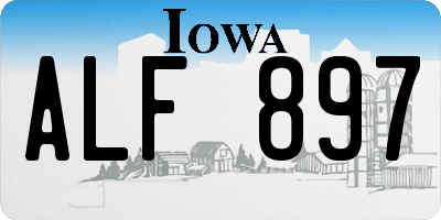 IA license plate ALF897