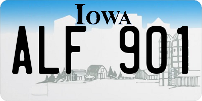 IA license plate ALF901