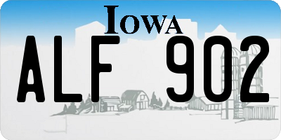 IA license plate ALF902