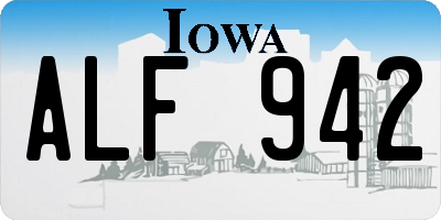 IA license plate ALF942