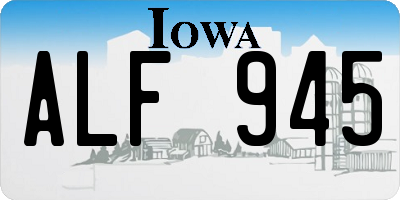 IA license plate ALF945