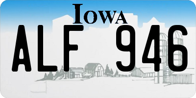 IA license plate ALF946