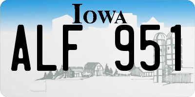 IA license plate ALF951